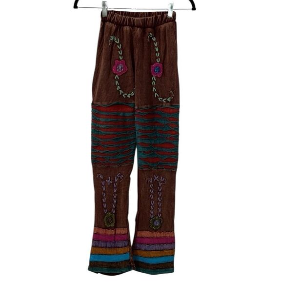 K.F.C Embroidery Print Wide Leg Pants(Size Small) - Picture 3 of 6